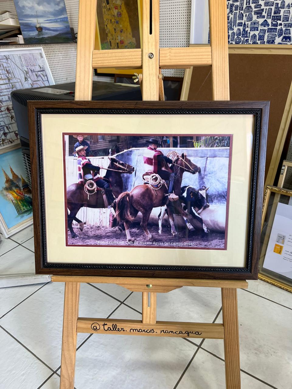 Fotografía de rodeo enmarcada