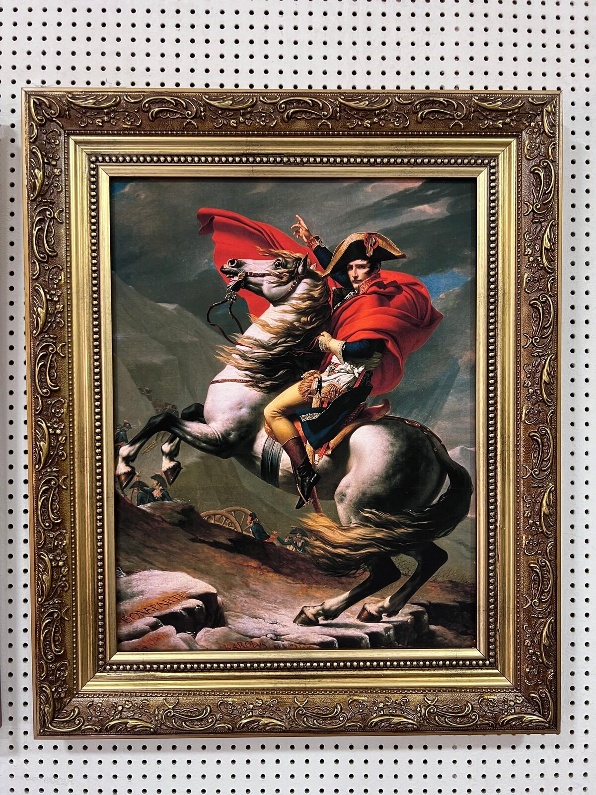 Napoleón Cruzando los Alpes — cuadro fine art enmarcado