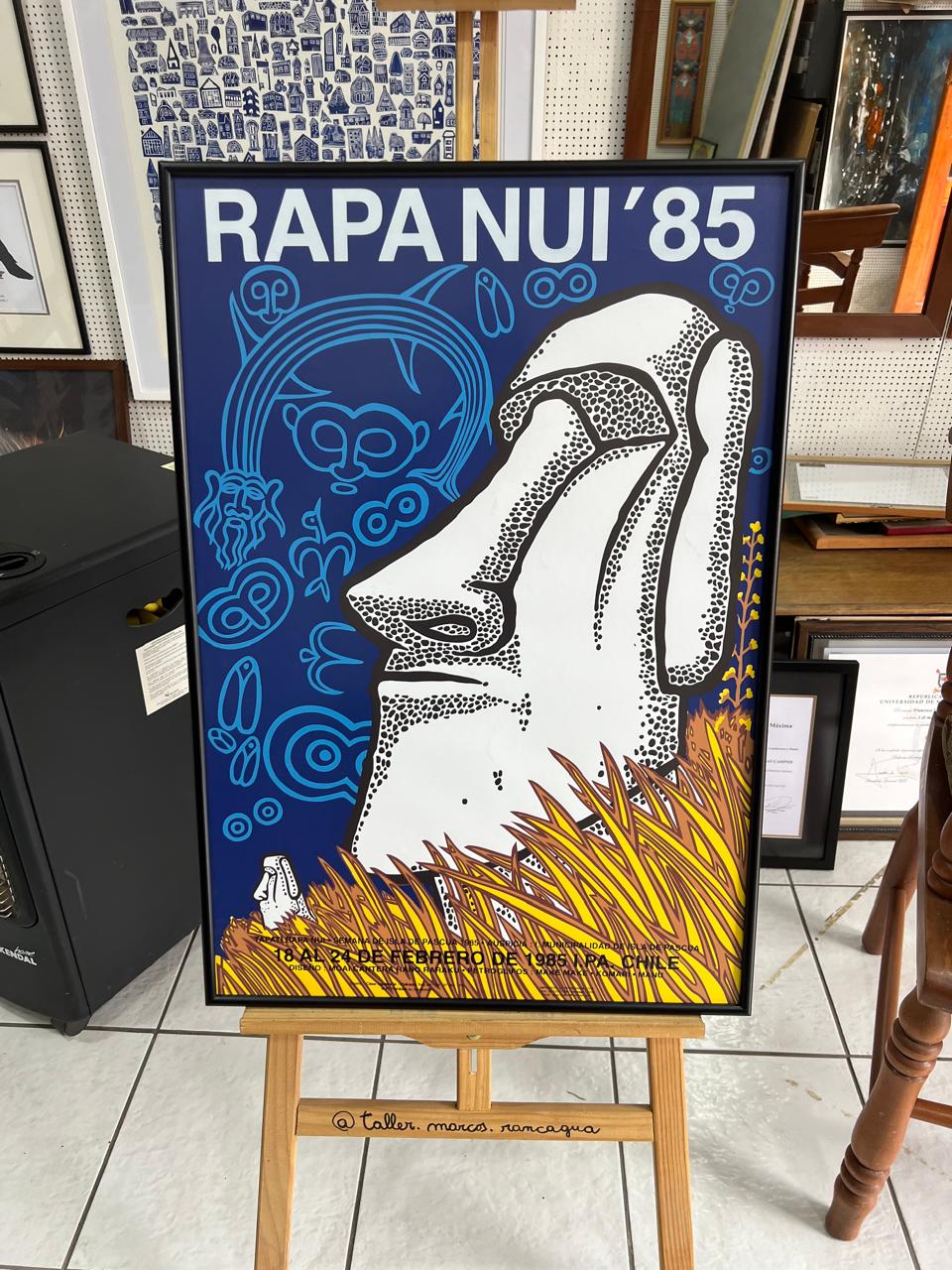 Poster Rapa Nui 1985 enmarcado